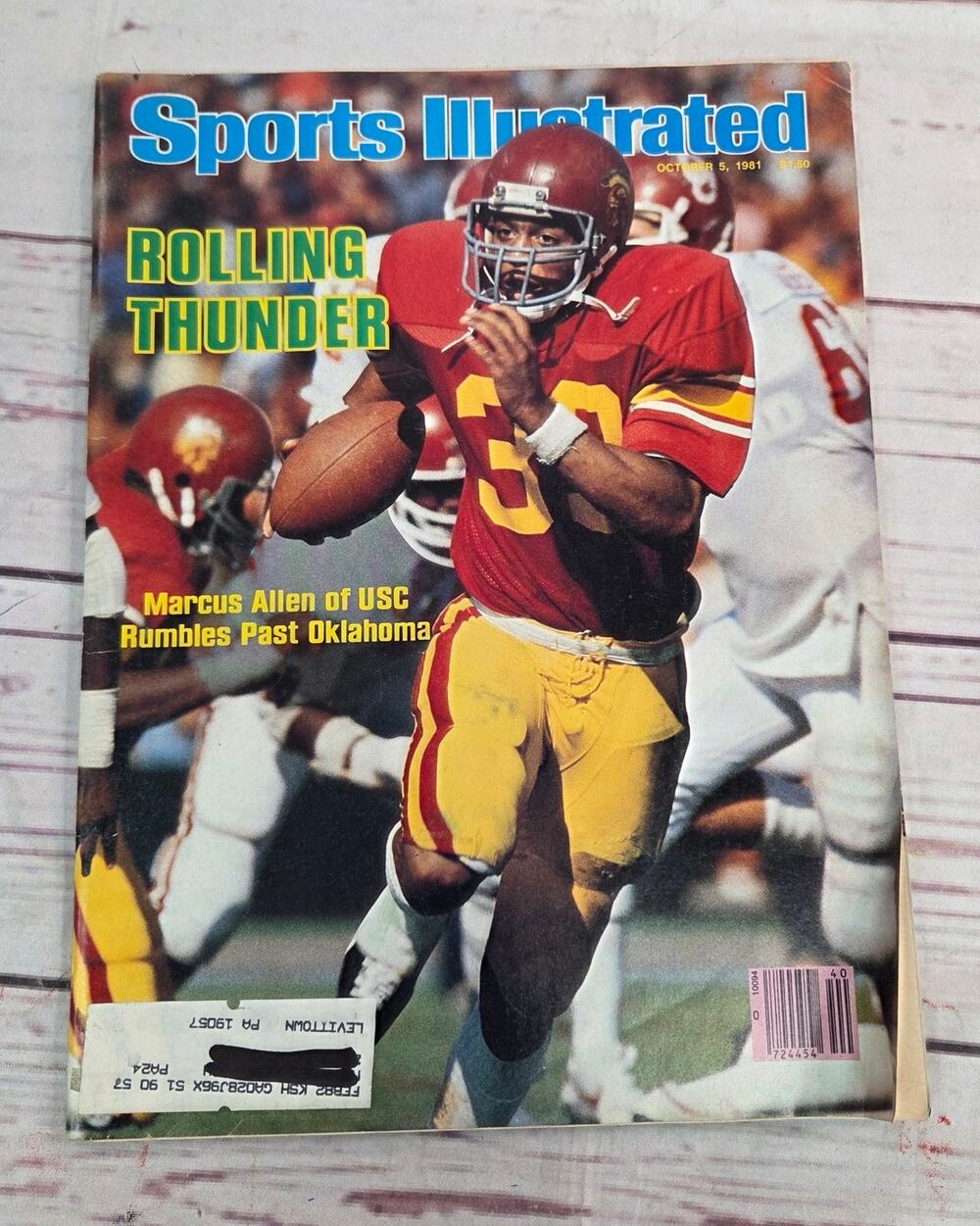 Sports Illustrated October 5 1981 Marcus Allen USC Rolling Thunder Magazine